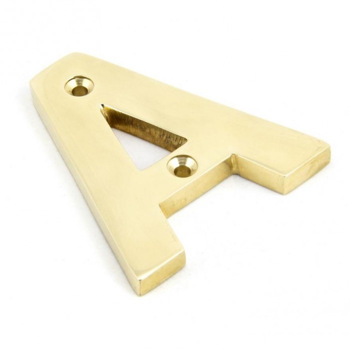 Polished Brass Screw Fix Letters - 3 Inch