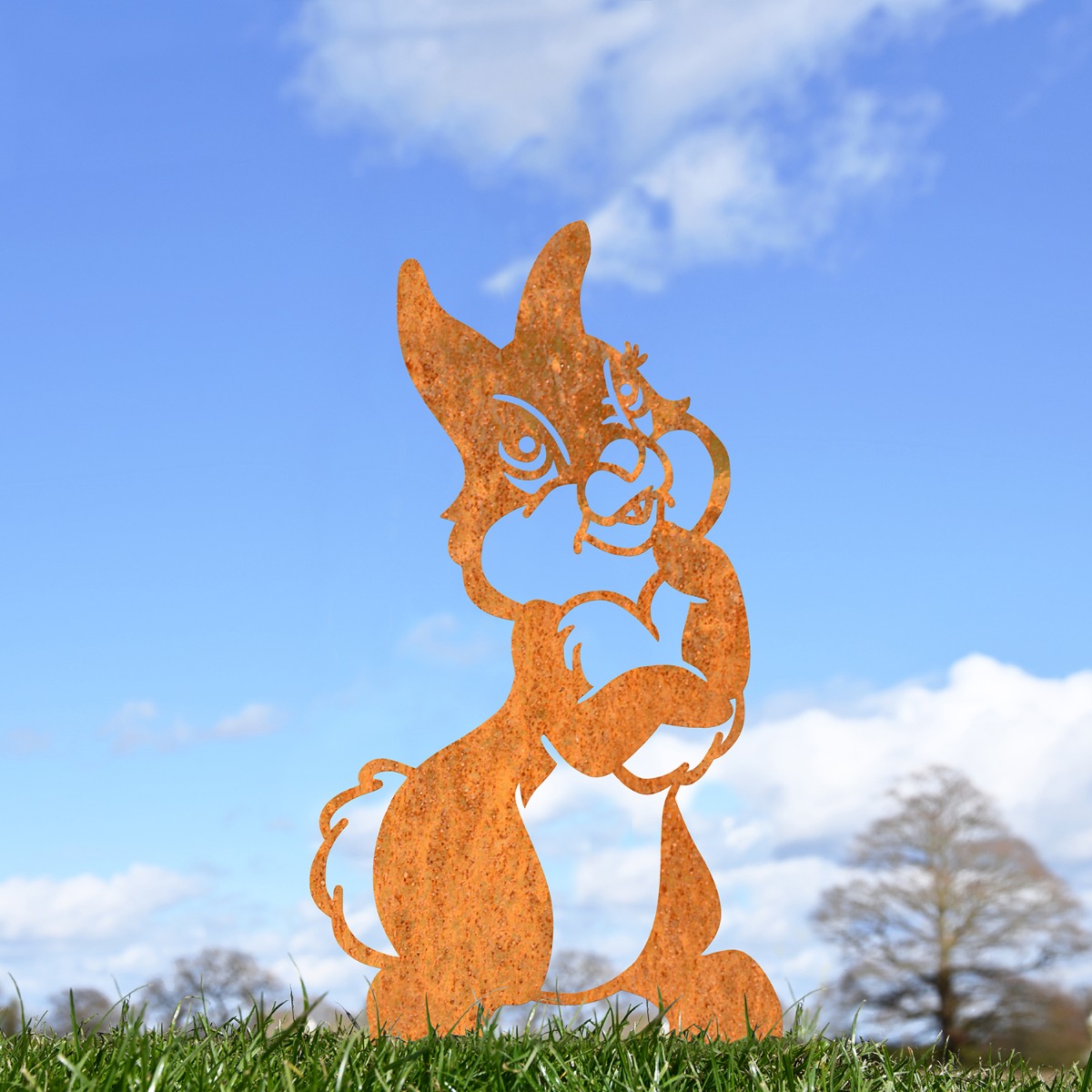 Rustic Cartoon Rabbit Silhouette