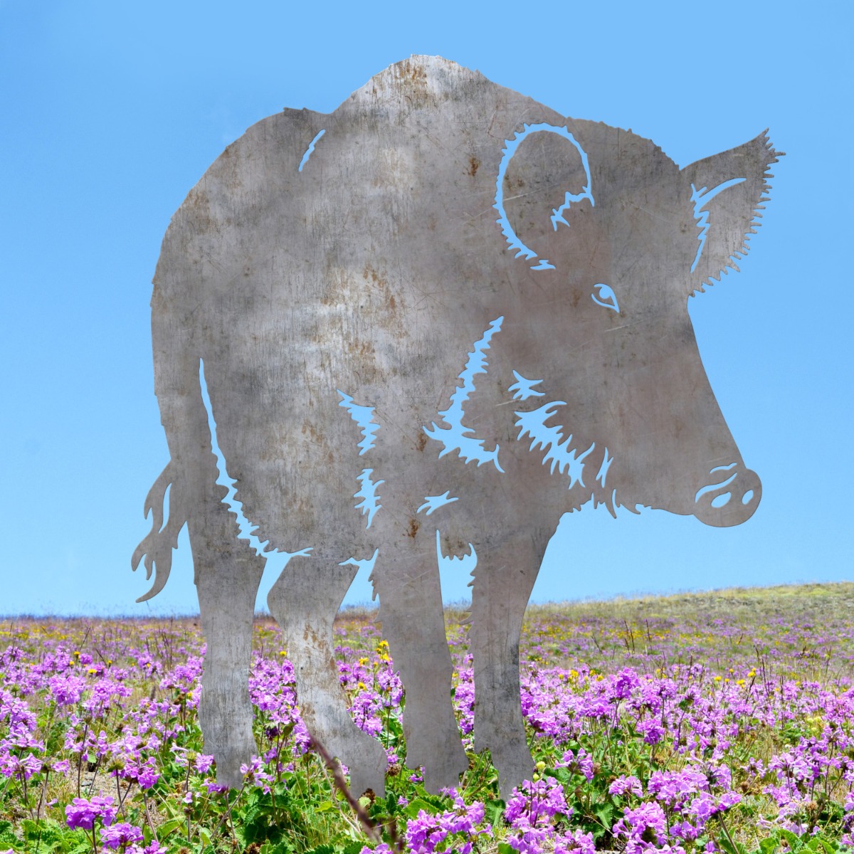 Wild Boar Sheet Steel Silhouette in Natural Steel Finish