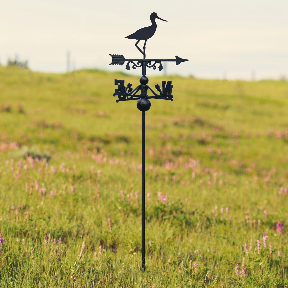 Cast Iron & Steel Avocet Bird Free Standing Weathervane