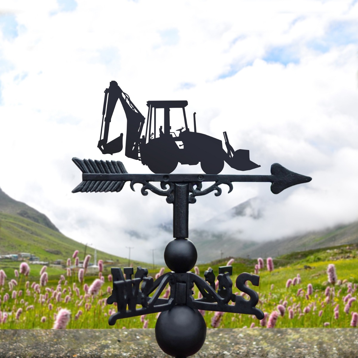 Cast Iron & Steel Construction Digger  Weathervane