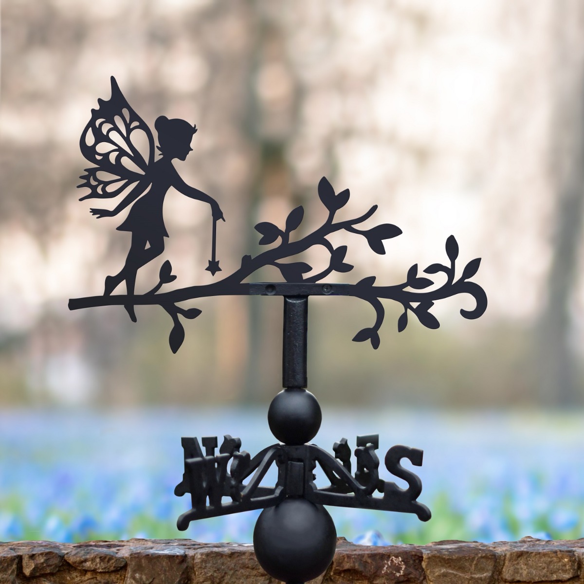 Cast Iron & Steel Fairy on Branch Weathervane
