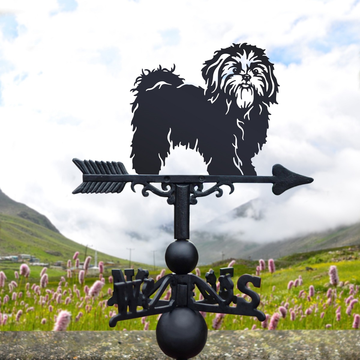 Cast Iron & Steel  Shih Tzu  Weathervane