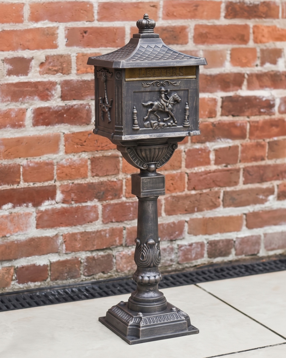 "The Westminster" Antique Bronze Freestanding Post Box