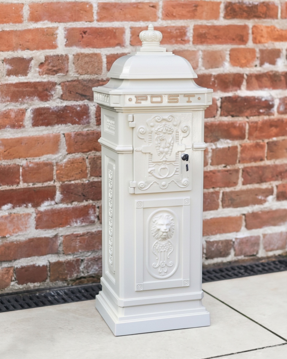 'Buckingham' Deluxe Antique White Wedding Post Box