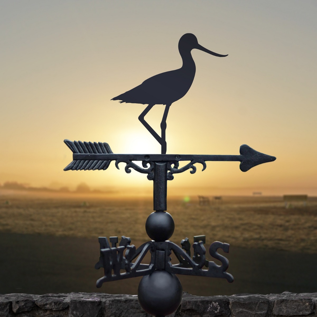 Cast Iron & Steel Avocet Bird  Weathervane