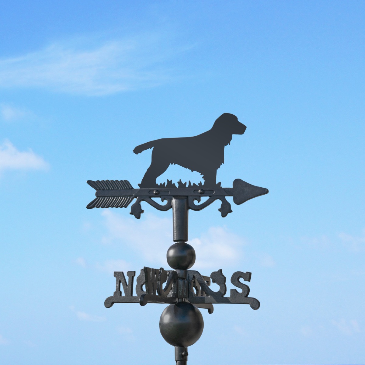 Cast Iron & Steel Cocker Spaniel Miniature Weathervane