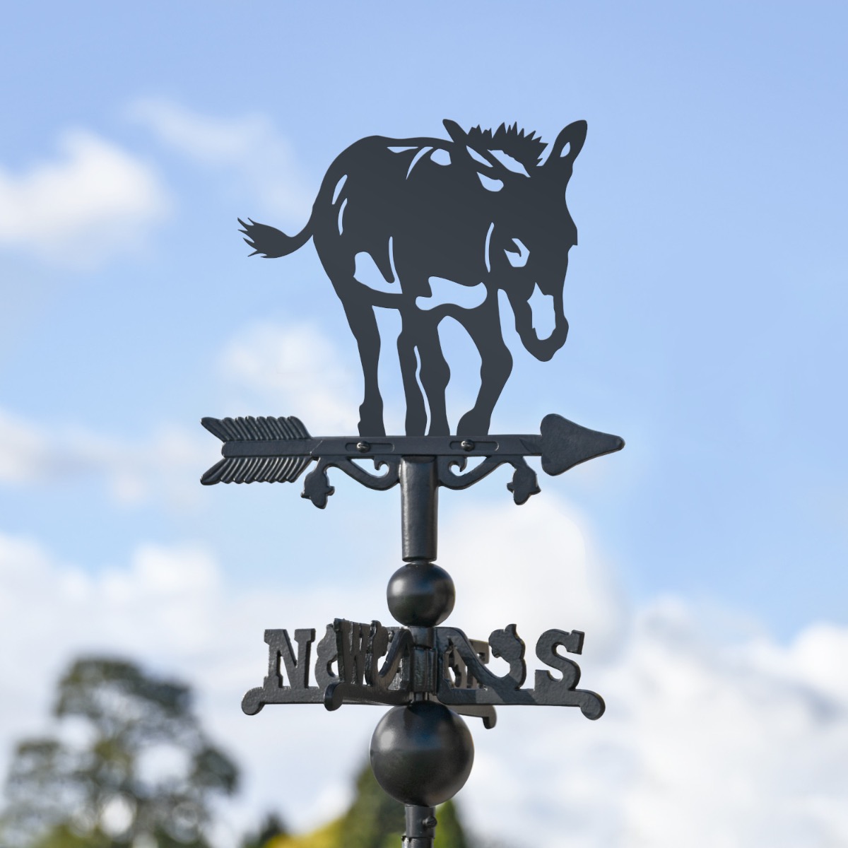 Cast Iron & Steel Donkey Miniature Weathervane