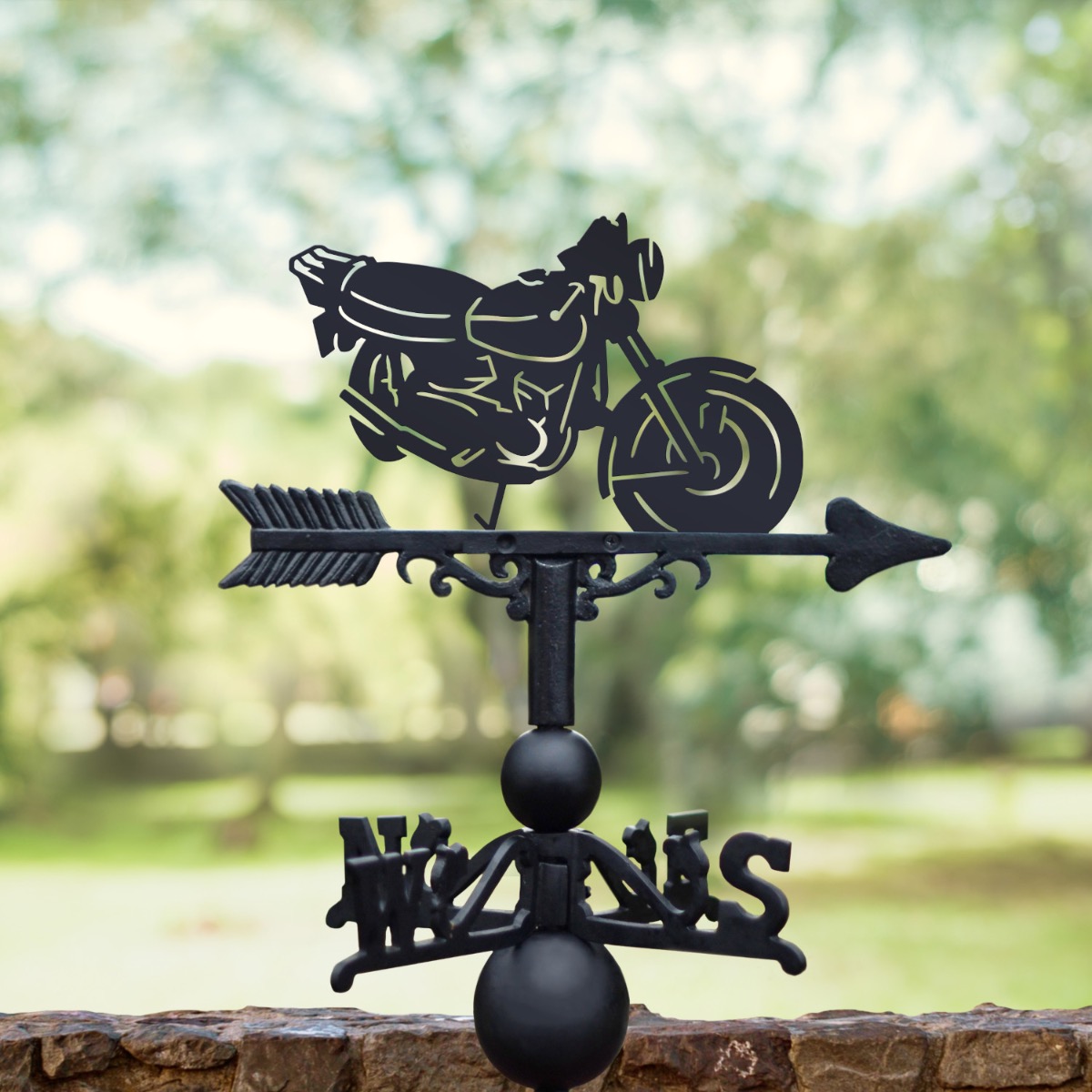 Cast Iron & Steel GT250 Motorcycle Weathervane