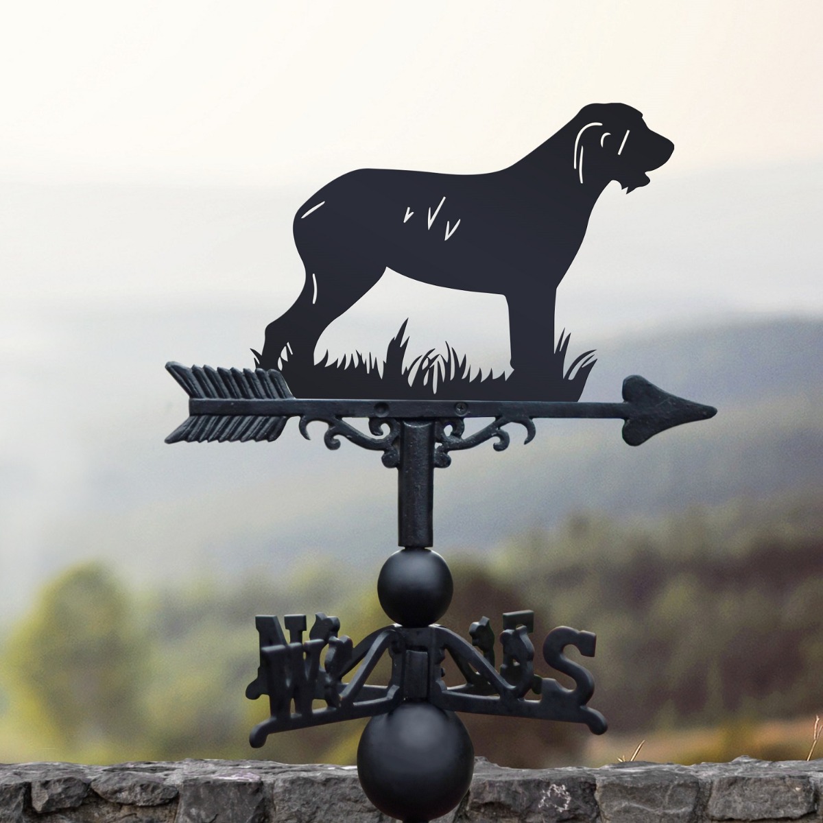 Cast Iron & Steel 'Italian Spinone' Dog  Weathervane
