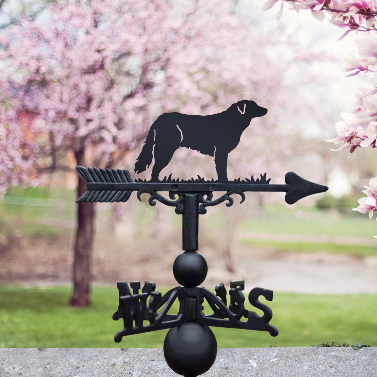 Cast Iron & Steel Kuvasz Dog Weathervane