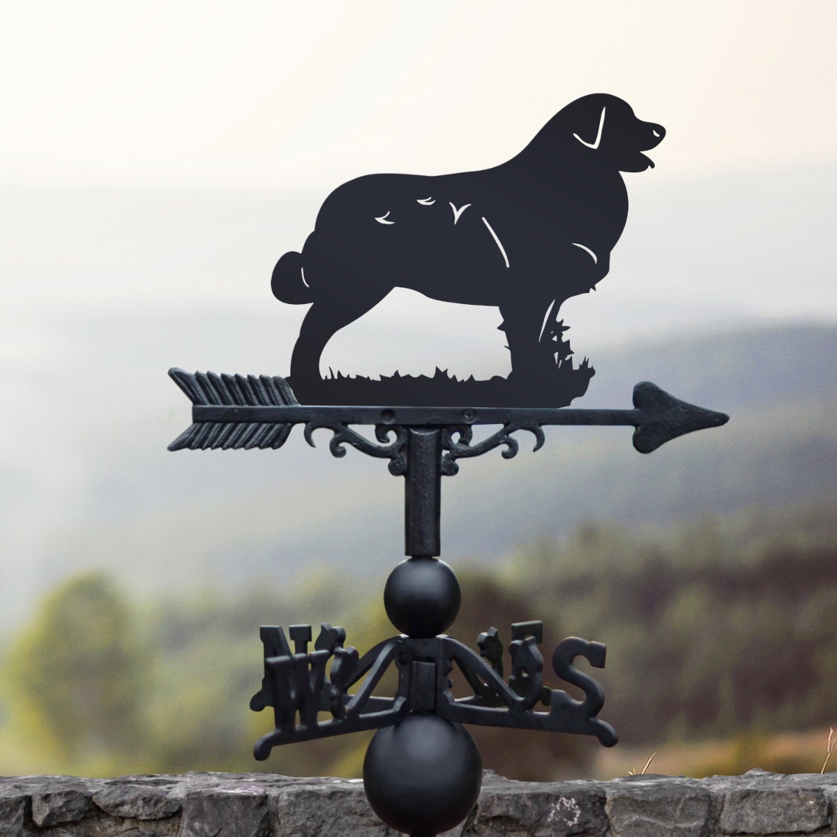Cast Iron & Steel Leonberger Dog Weathervane