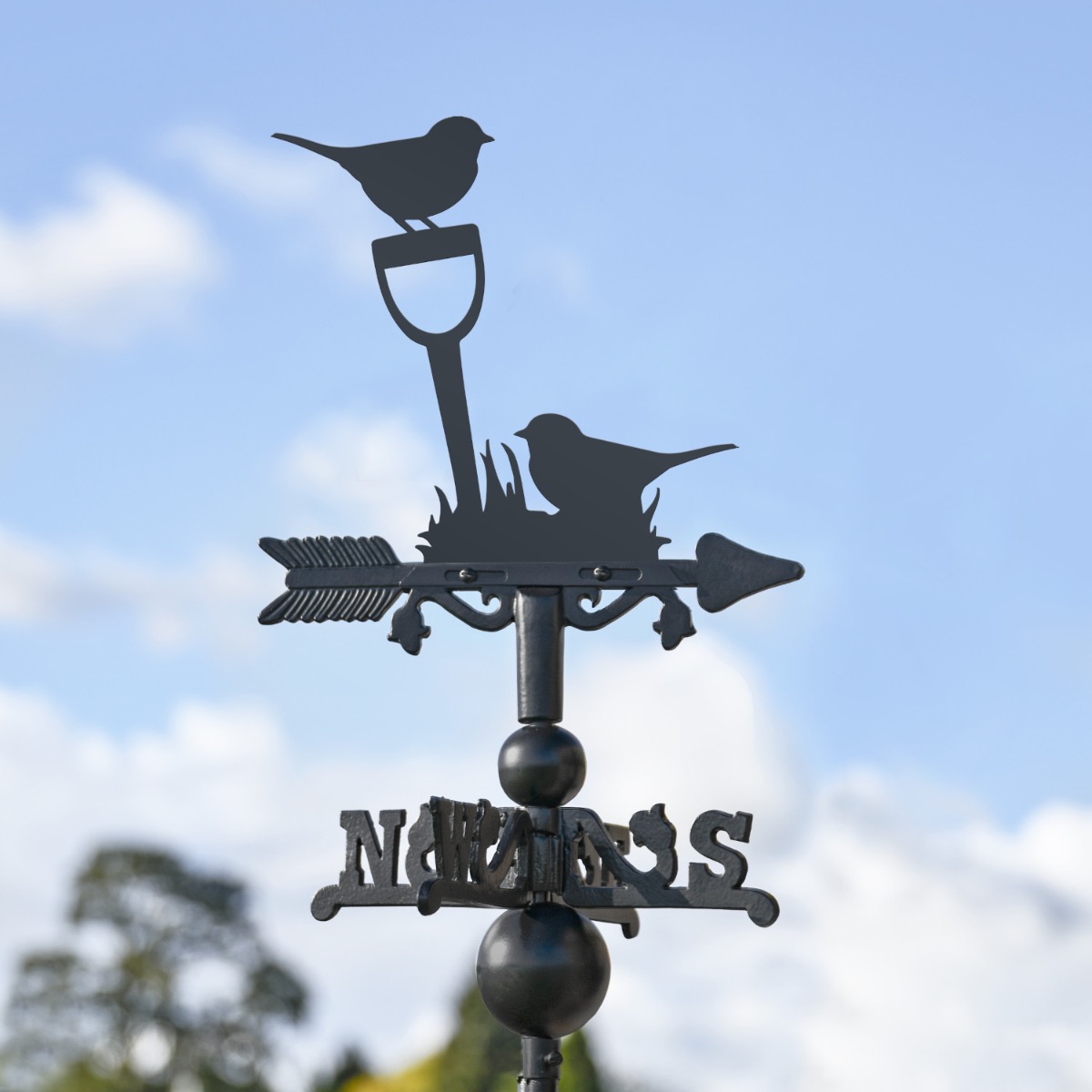 Cast Iron & Steel Robin Miniature Weathervane