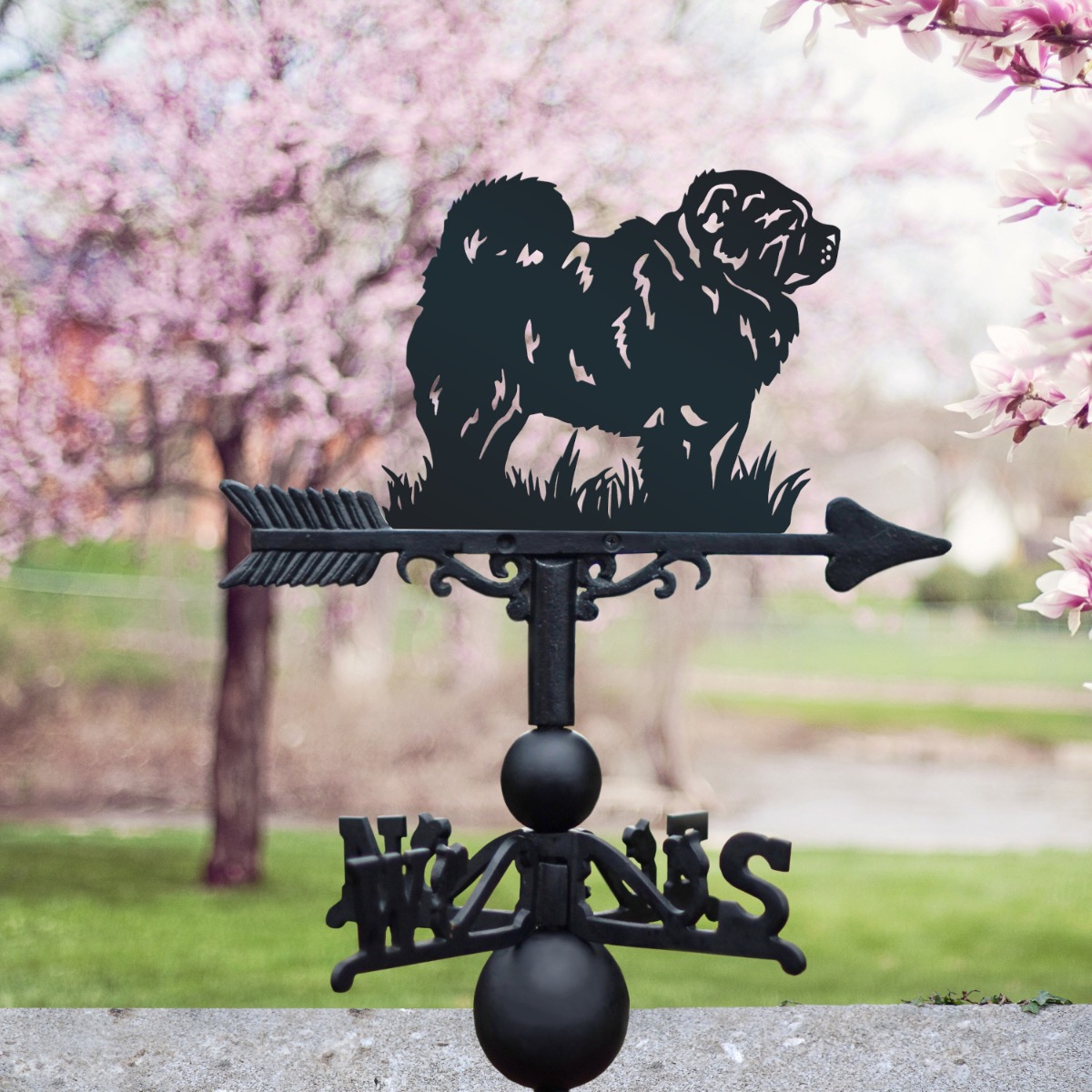Cast Iron & Steel 'Chow Chow' Dog Weathervane
