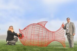 Fish In A Blue Sky Setting