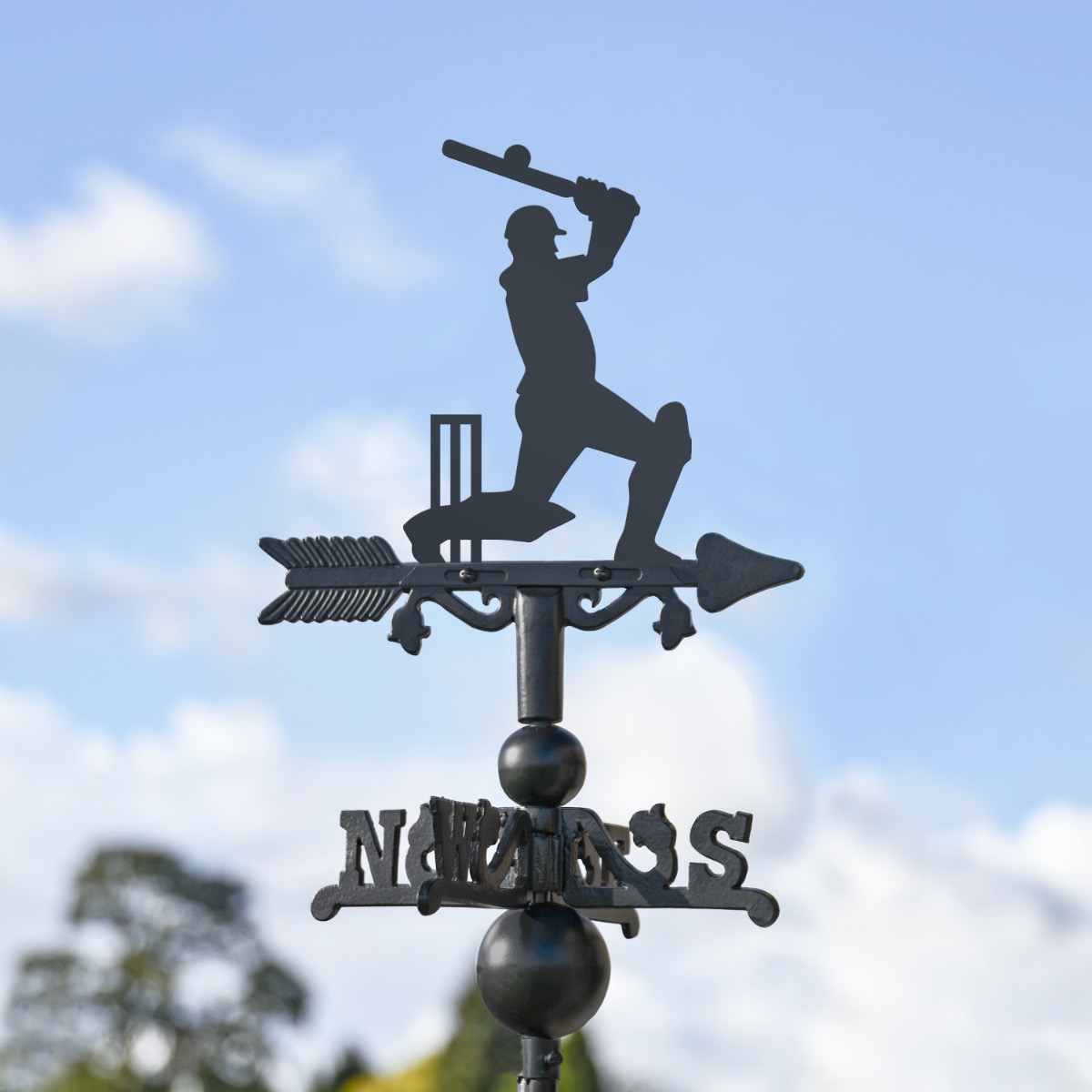 Cast Iron & Steel Cricket Miniature Weathervane