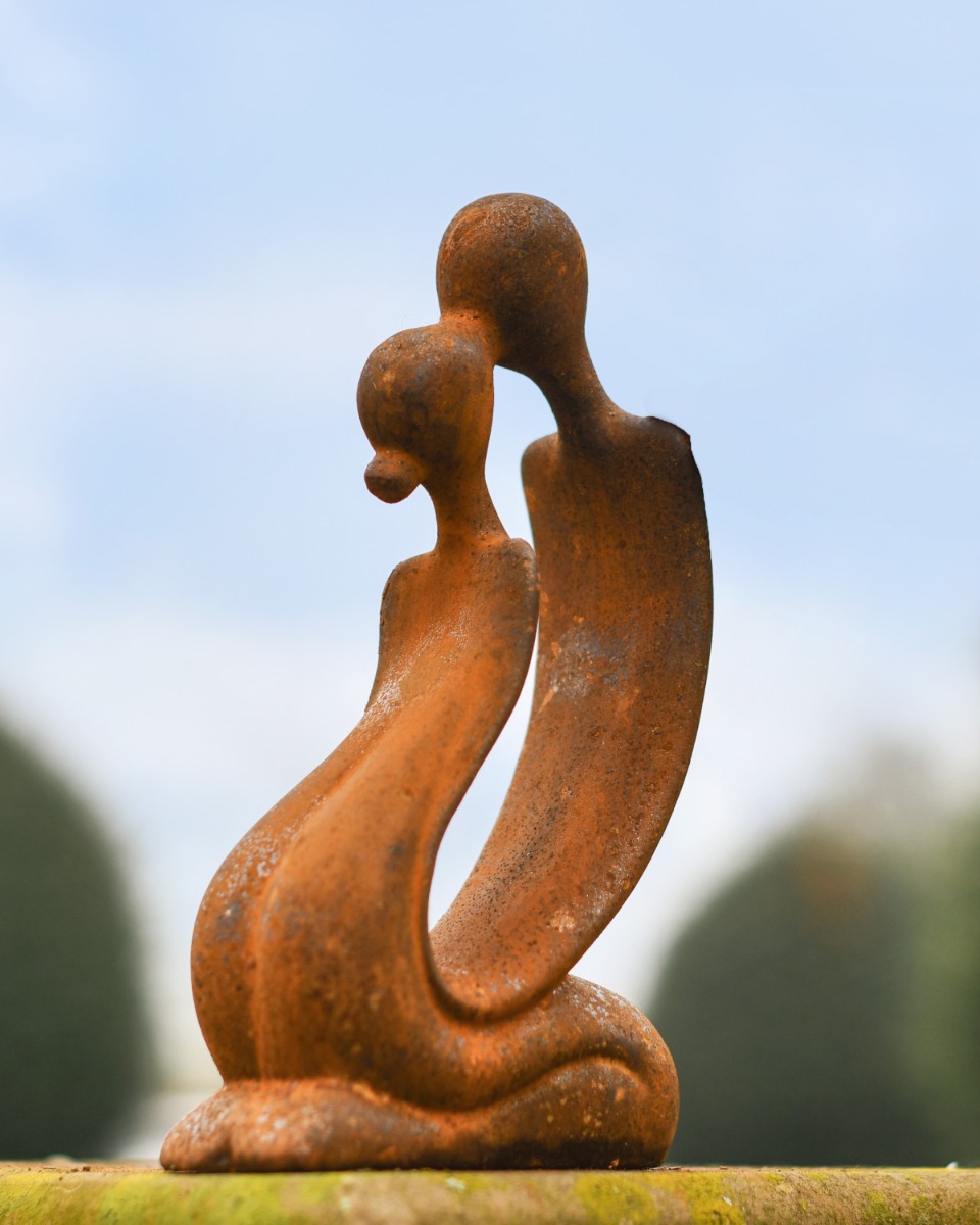 Rustic Cast Iron "In Perfect Balance" Garden Sculpture