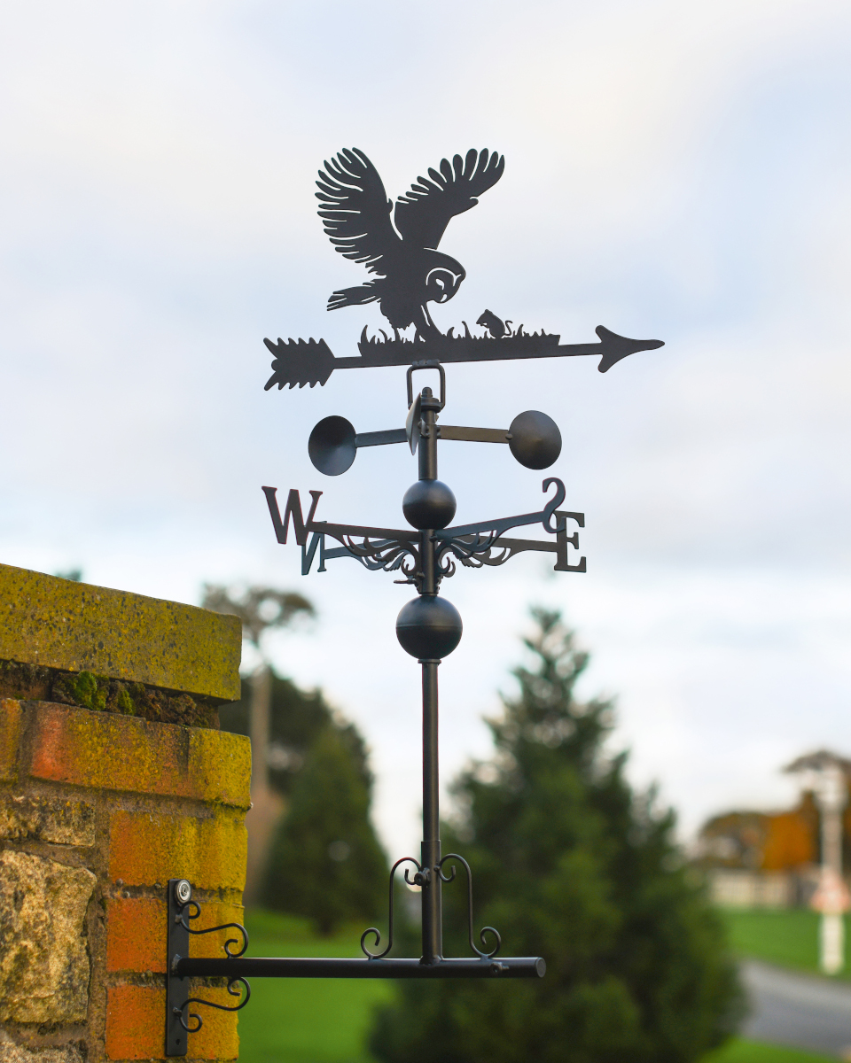 Steel Owl & Mouse Weathervane