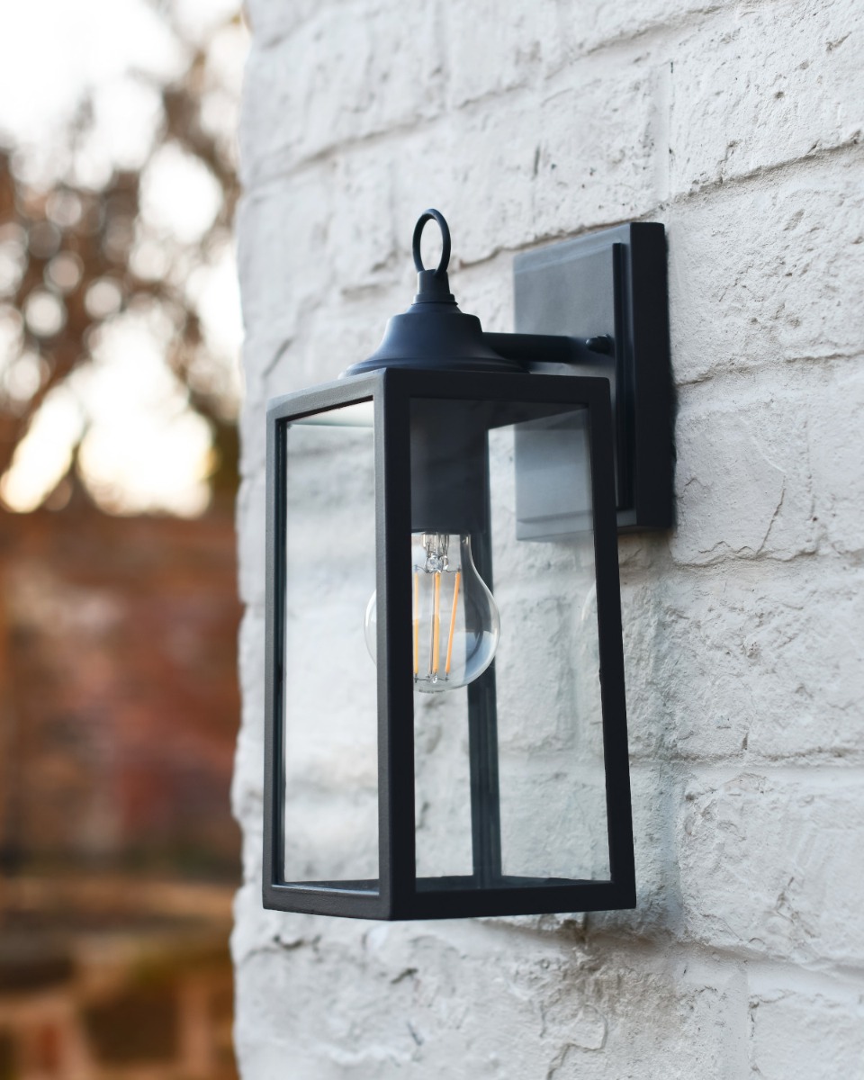 Black Contemporary Rectangular "Bexhill" Wall Light
