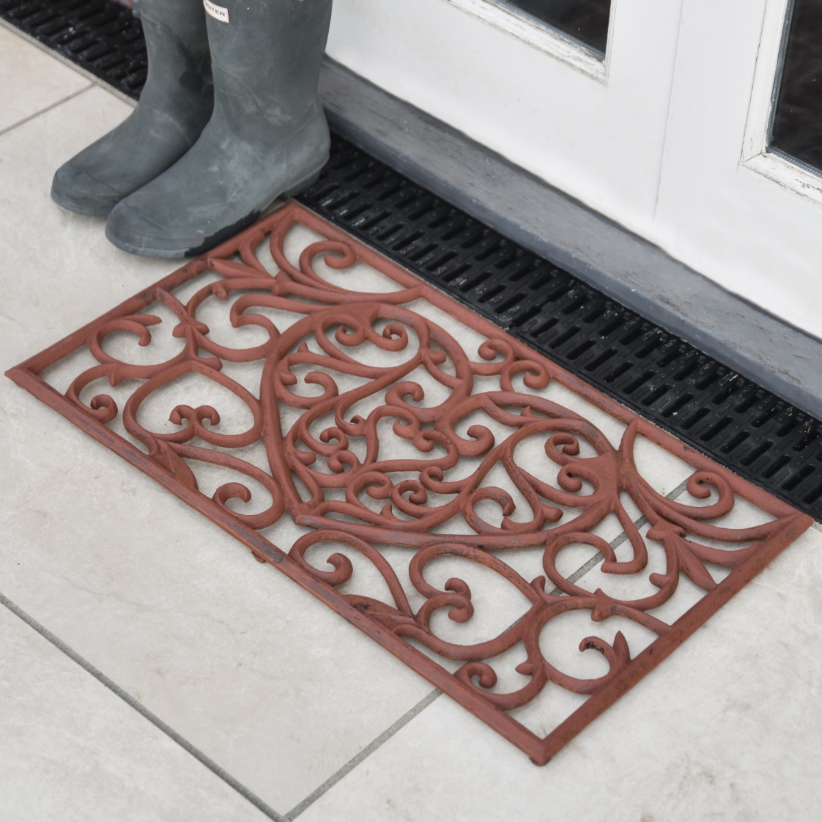 Cast Aluminium "Embrace" Rustic Doormat