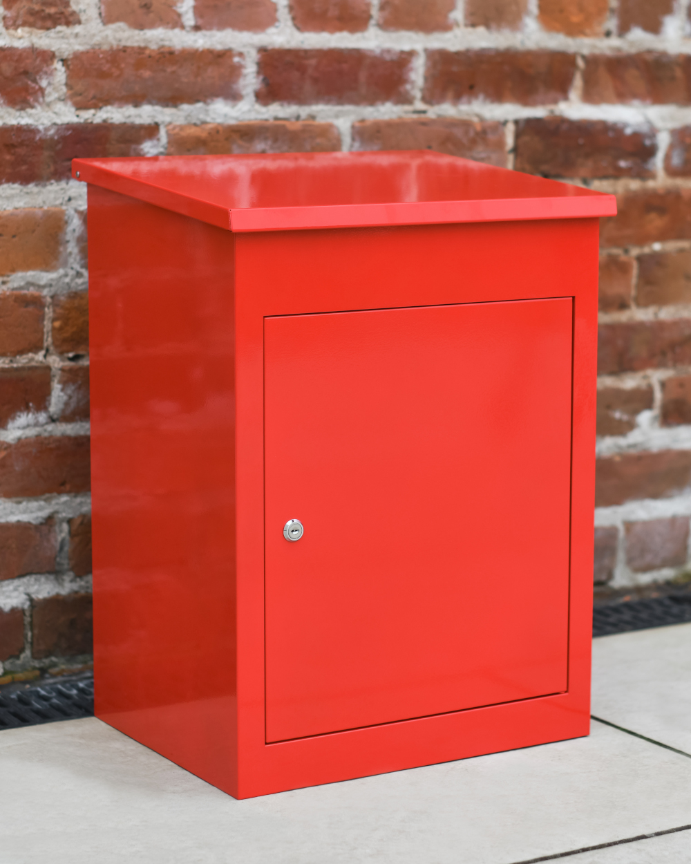 Deluxe Classic Red Steel Parcel Box