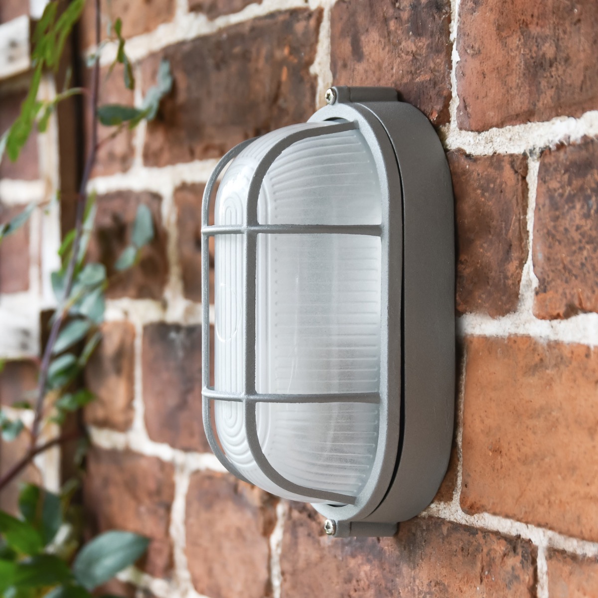 Silver Bulkhead Wall Light