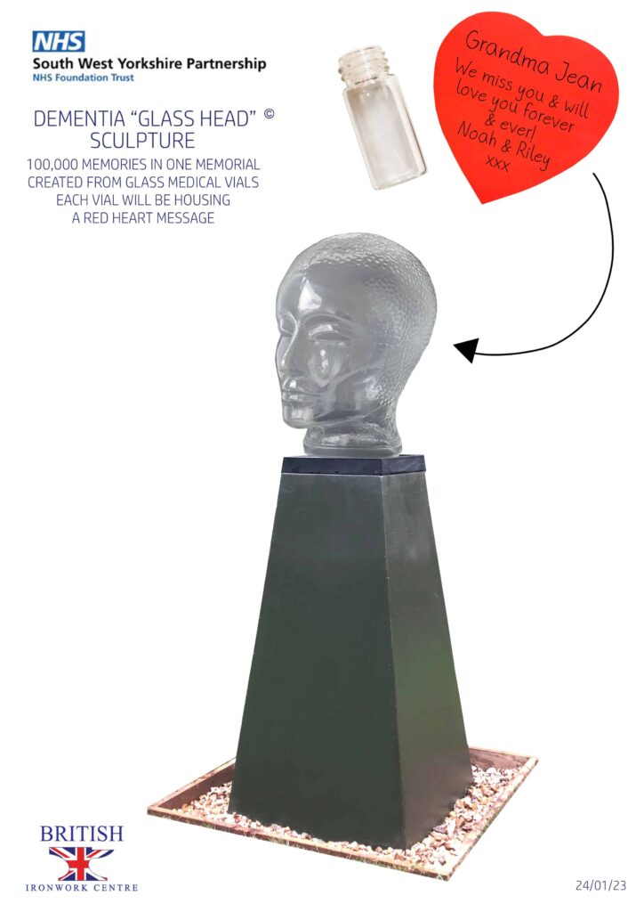 Dementia Glass Head Sculpture