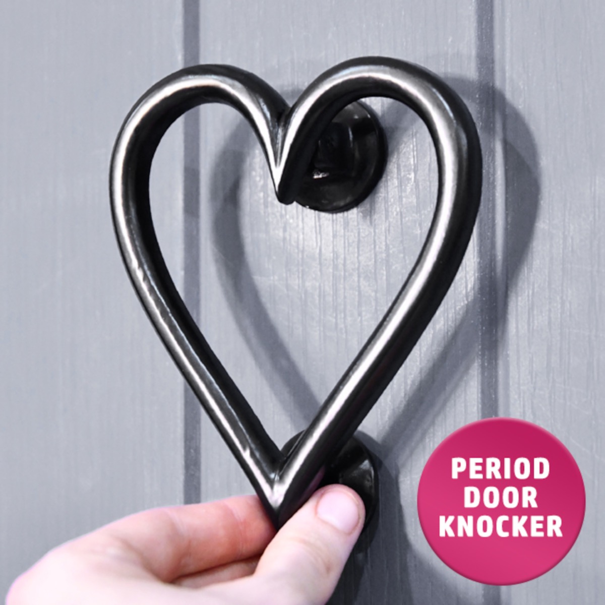 Black Iron Heart Door Knocker (Clearance)