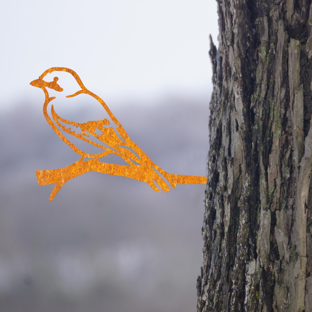 Steel Jay Tree Spike In Rustic