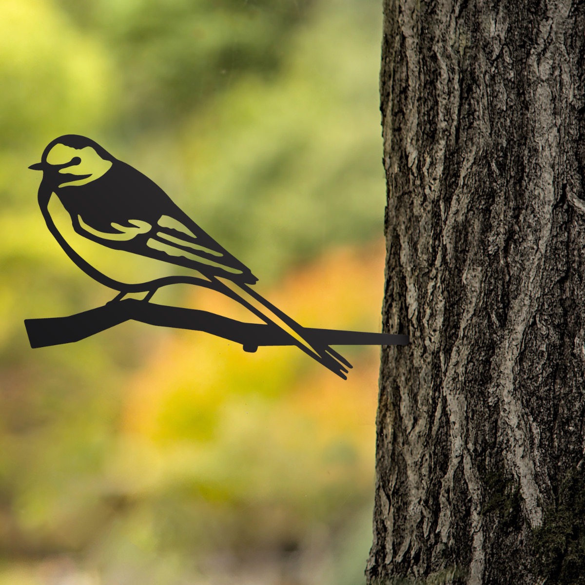 Steel Pied Wagtail Tree Spike In Black