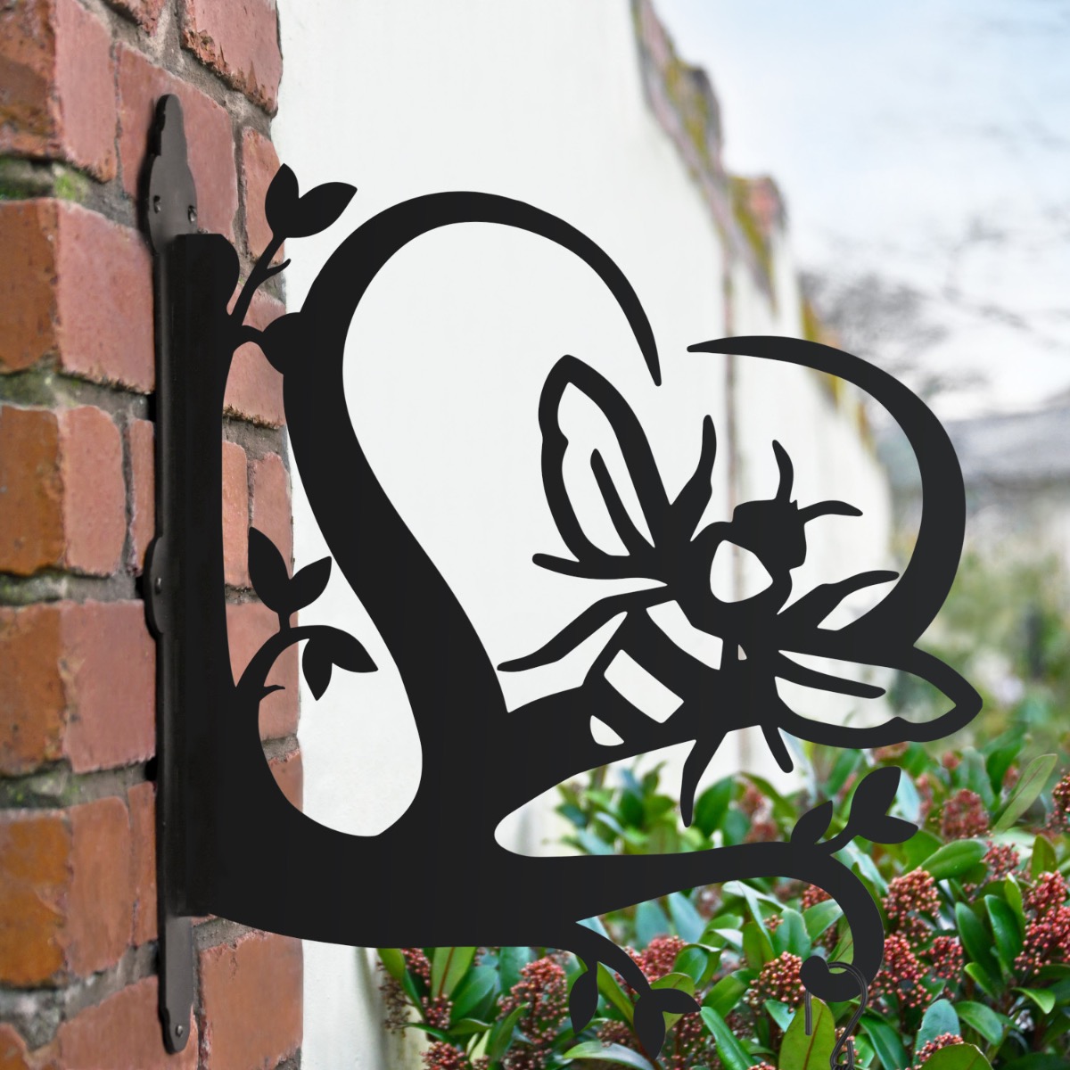 Bee & Heart Hanging Basket Bracket