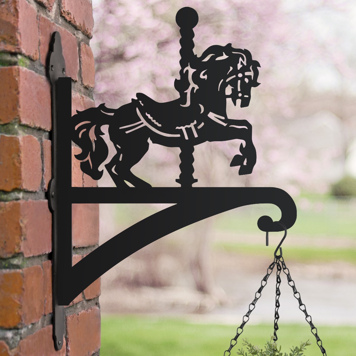 Carousel Horse Hanging Basket Bracket
