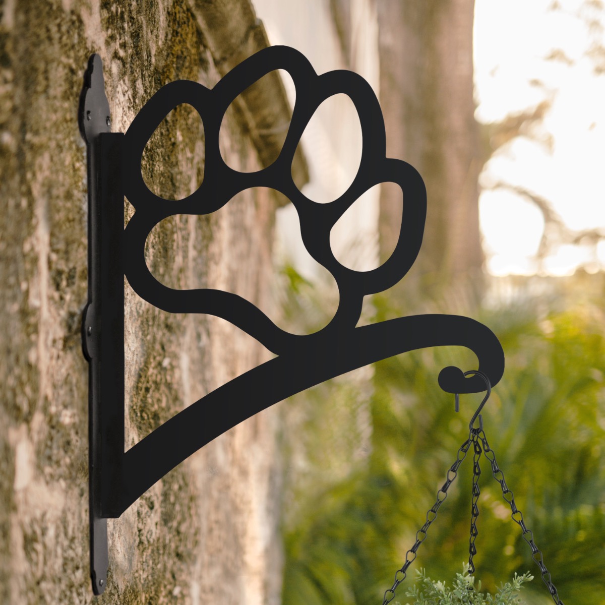 Paw Print Hanging Basket Bracket