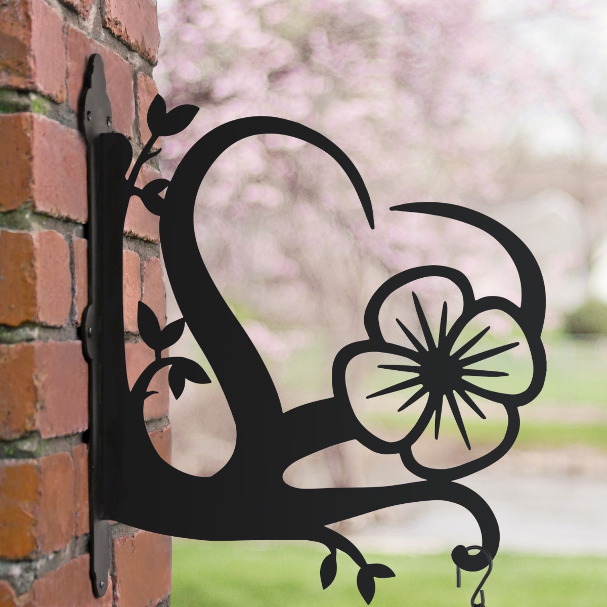 Poppy & Heart Hanging Basket Bracket