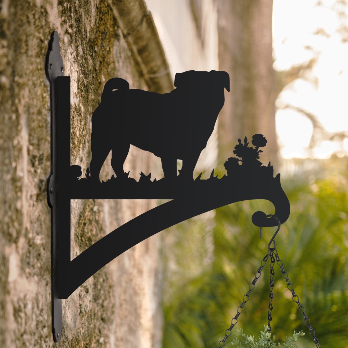 Pug Hanging Basket Bracket