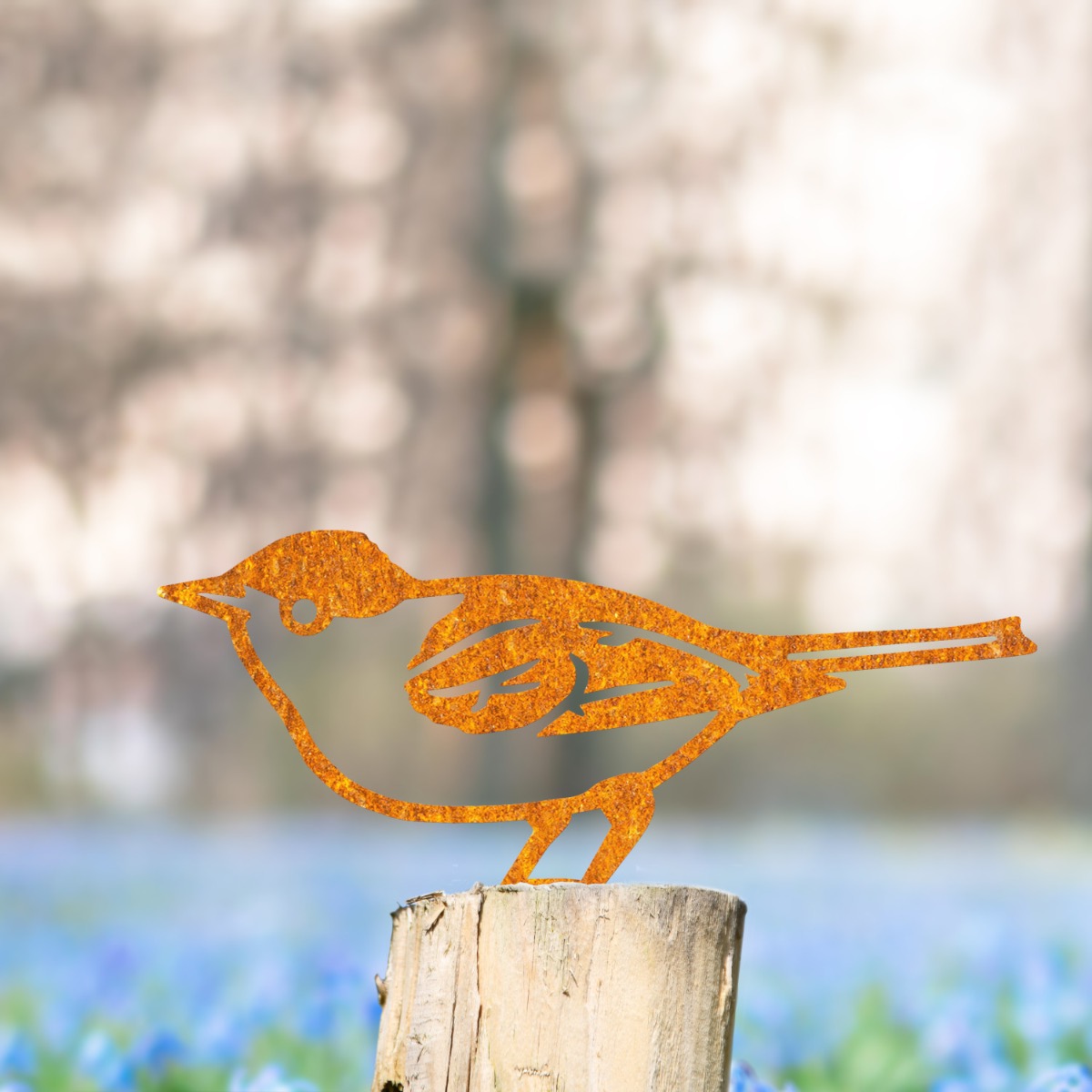 Steel Curious Blackcap Fence Topper In Rustic