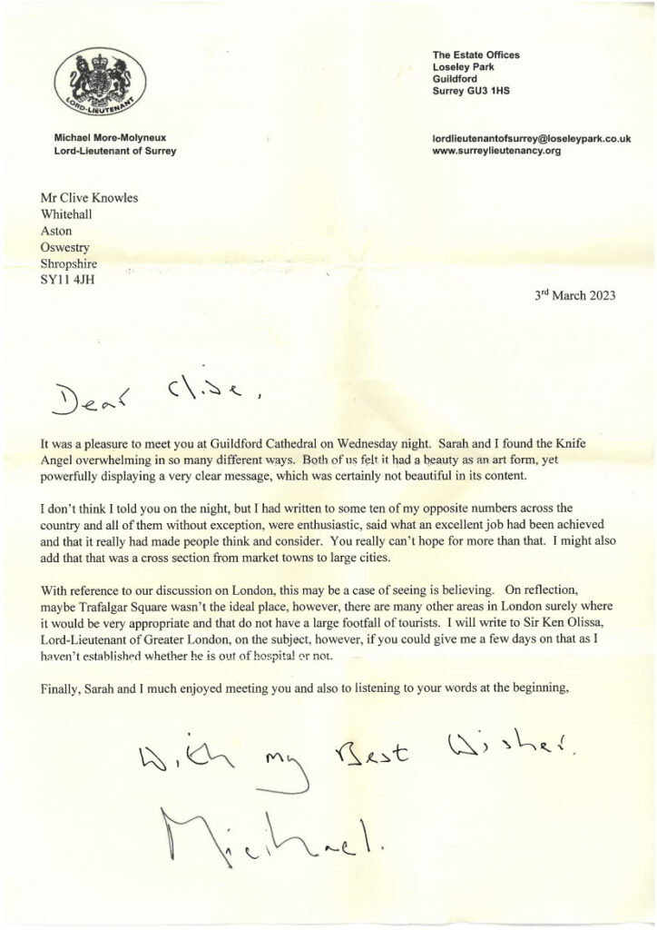Letter From Michael More-Molyneux