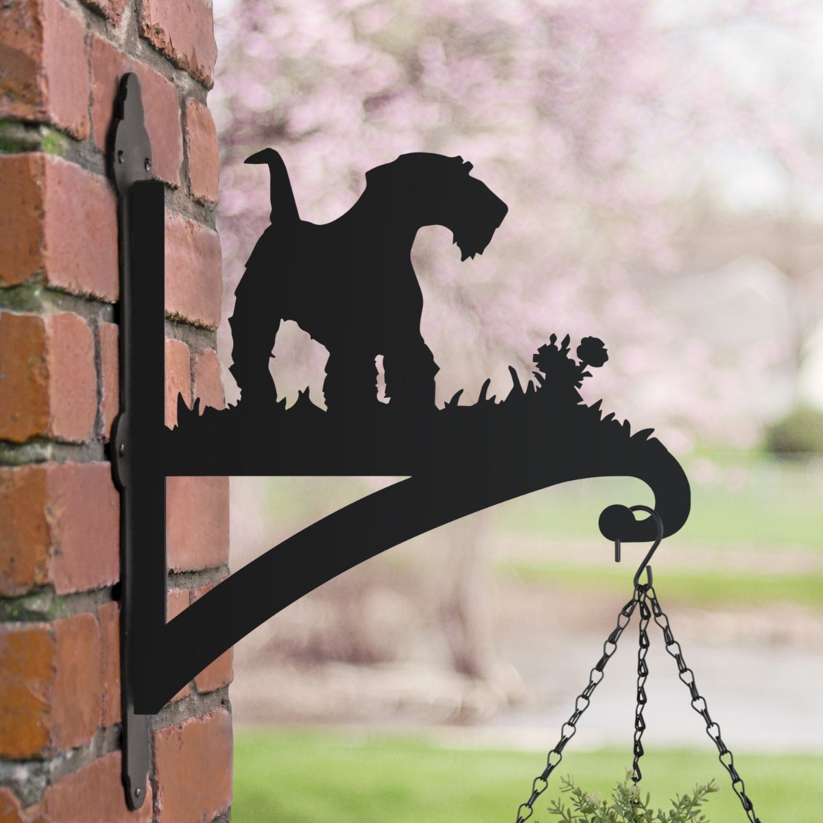 Airedale Terrier Hanging Basket Bracket