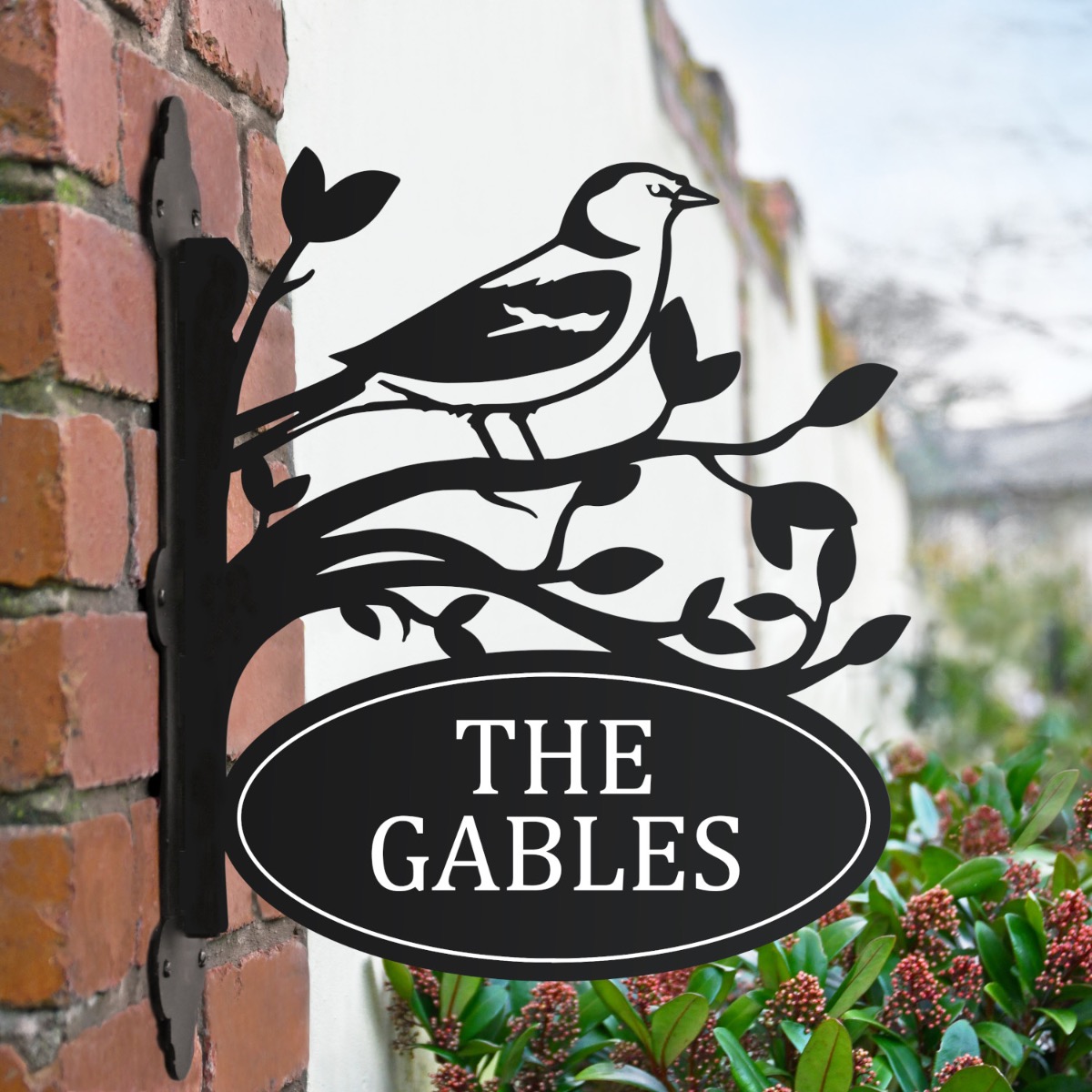 Chaffinch Iron Bracket House Name Sign
