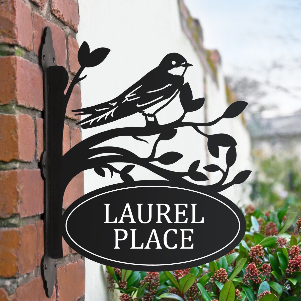 House Martin Iron Bracket House Name Sign