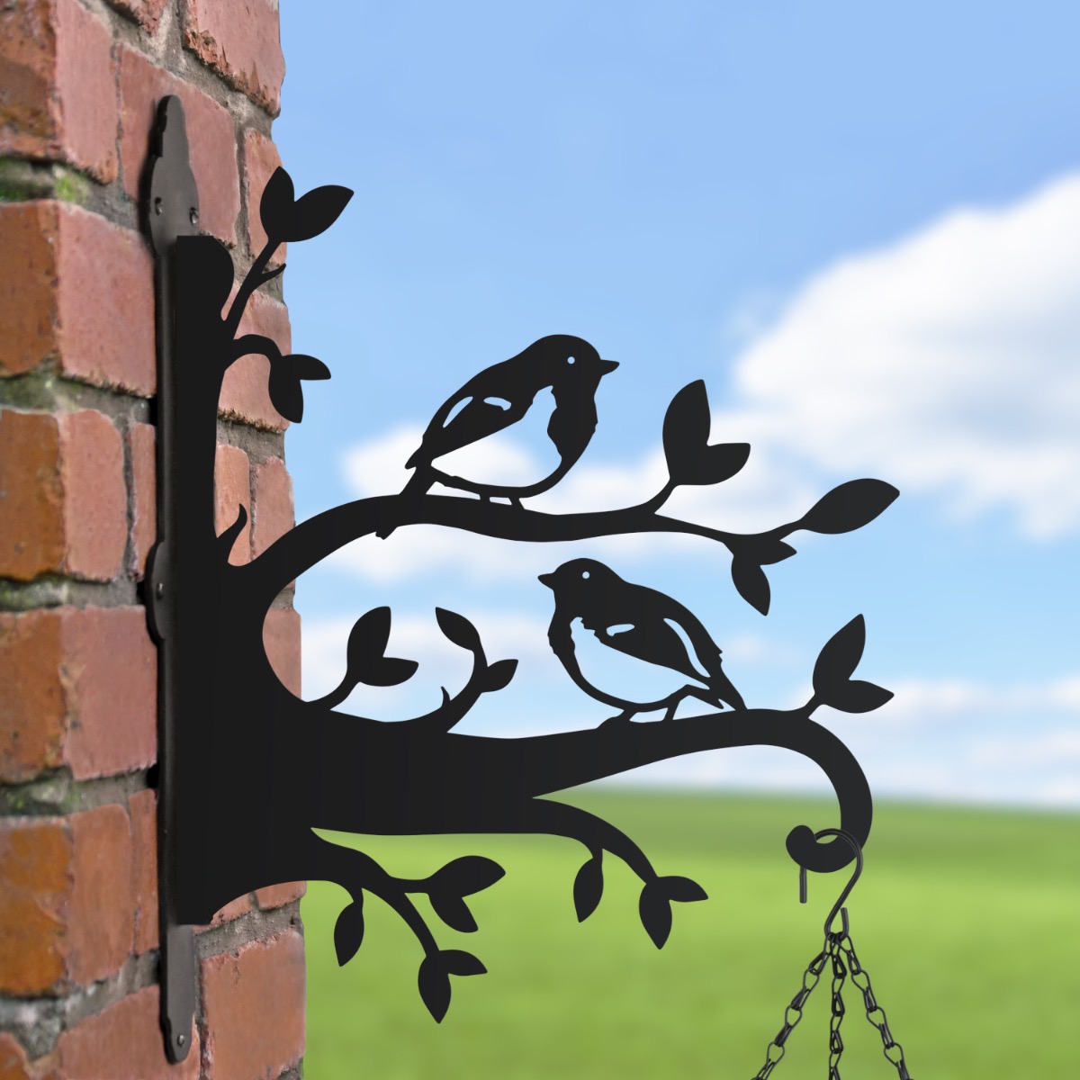 Pair Of Robins Hanging Basket Bracket