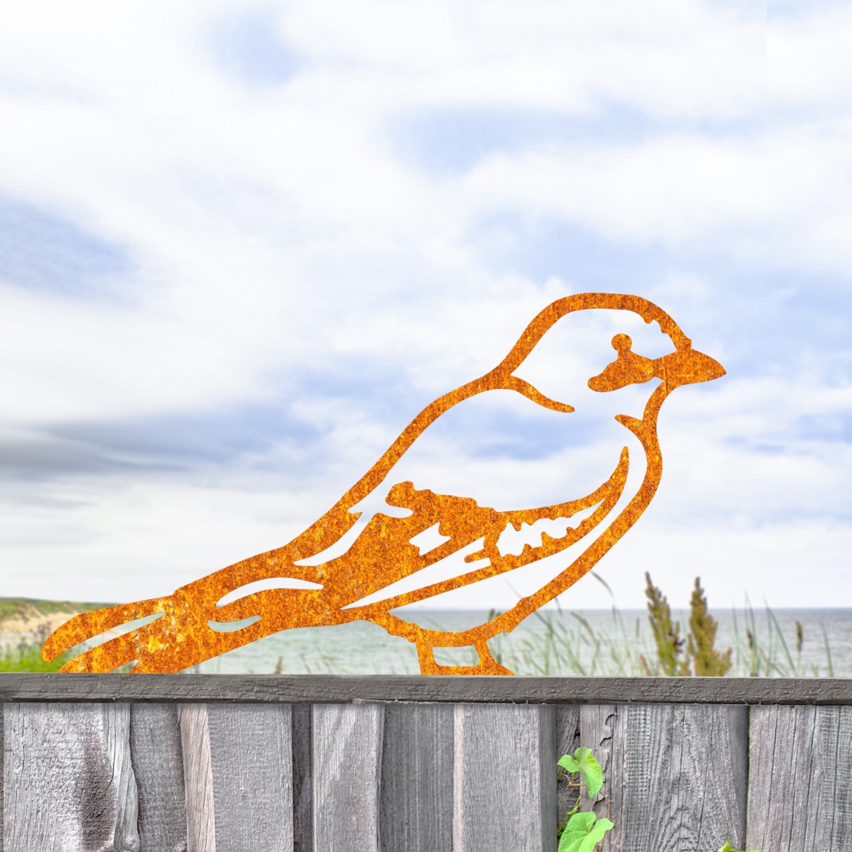 Steel Jay Fence Topper In Rustic