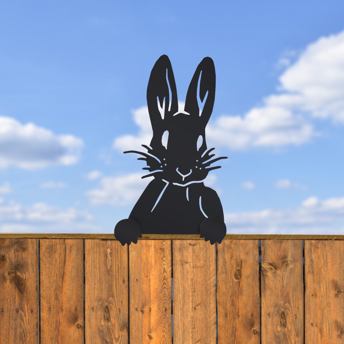 Steel Mr. Rabbit Fence Topper In Black