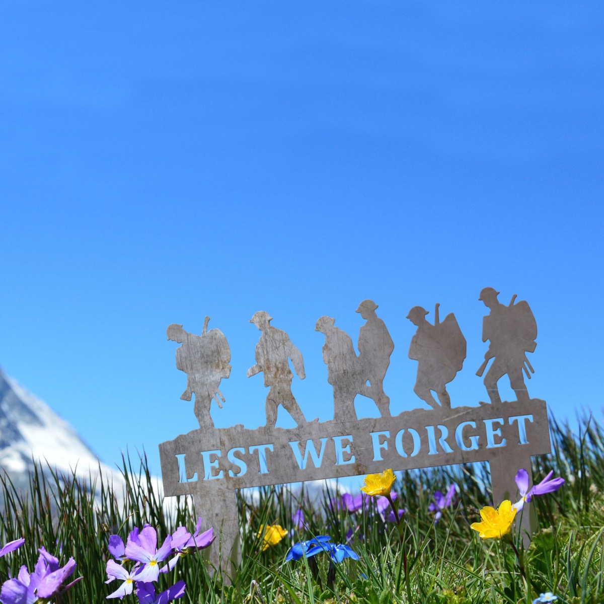 Unfinished Steel "Lest We Forget" Ground Spike