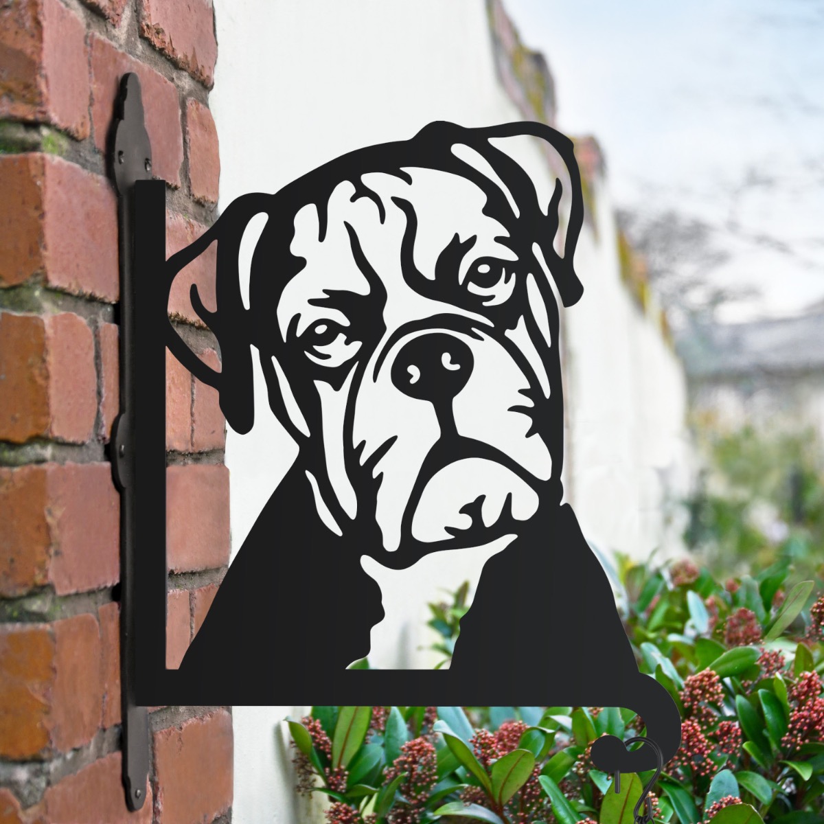 Boxer Dog Hanging Bakset Bracket