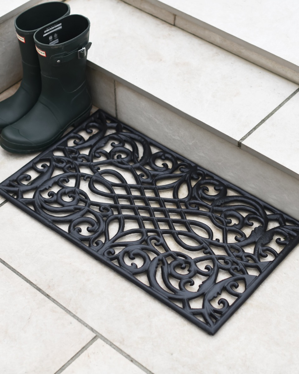 Cast Aluminium "Wellingborough" Black Doormat
