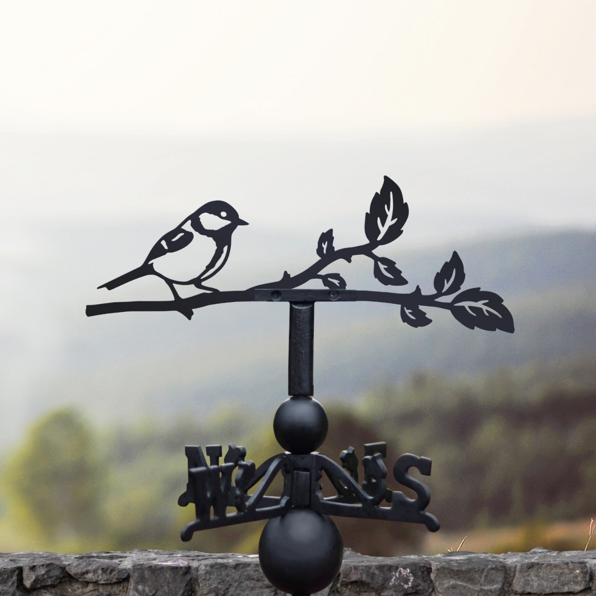 Cast Iron & Steel Great Tit Weathervane