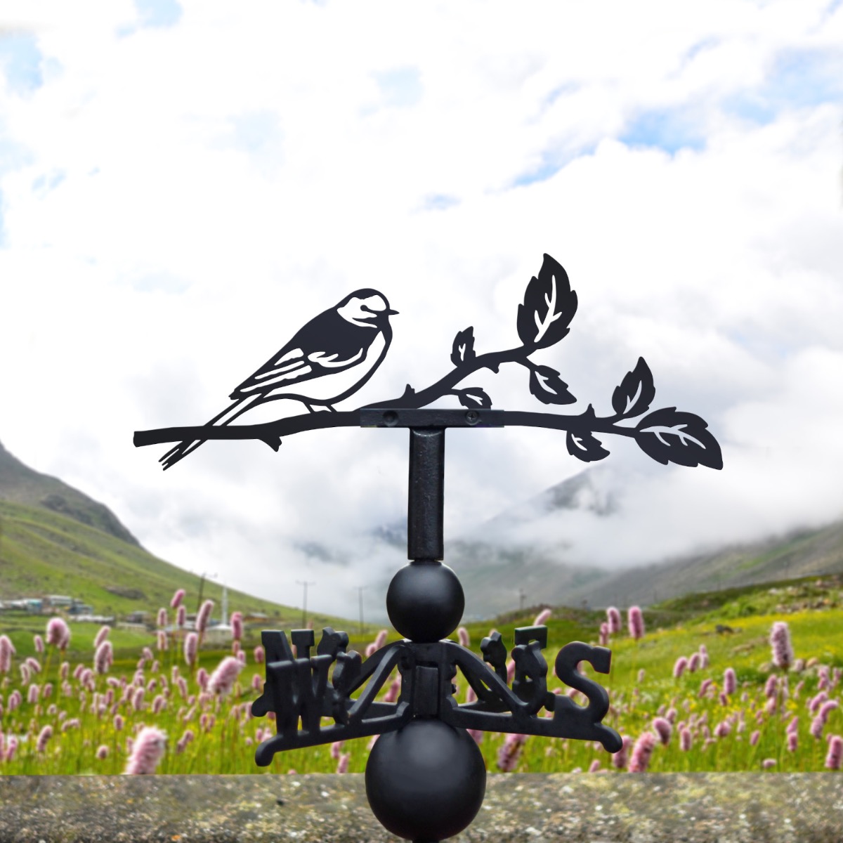 Cast Iron & Steel Pied Wagtail Weathervane