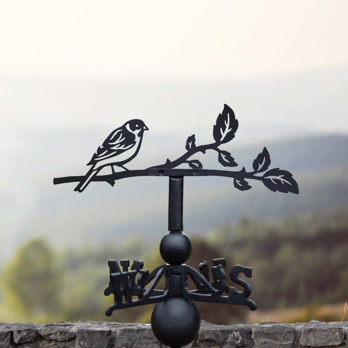 Cast Iron & Steel Reed Bunting Weathervane
