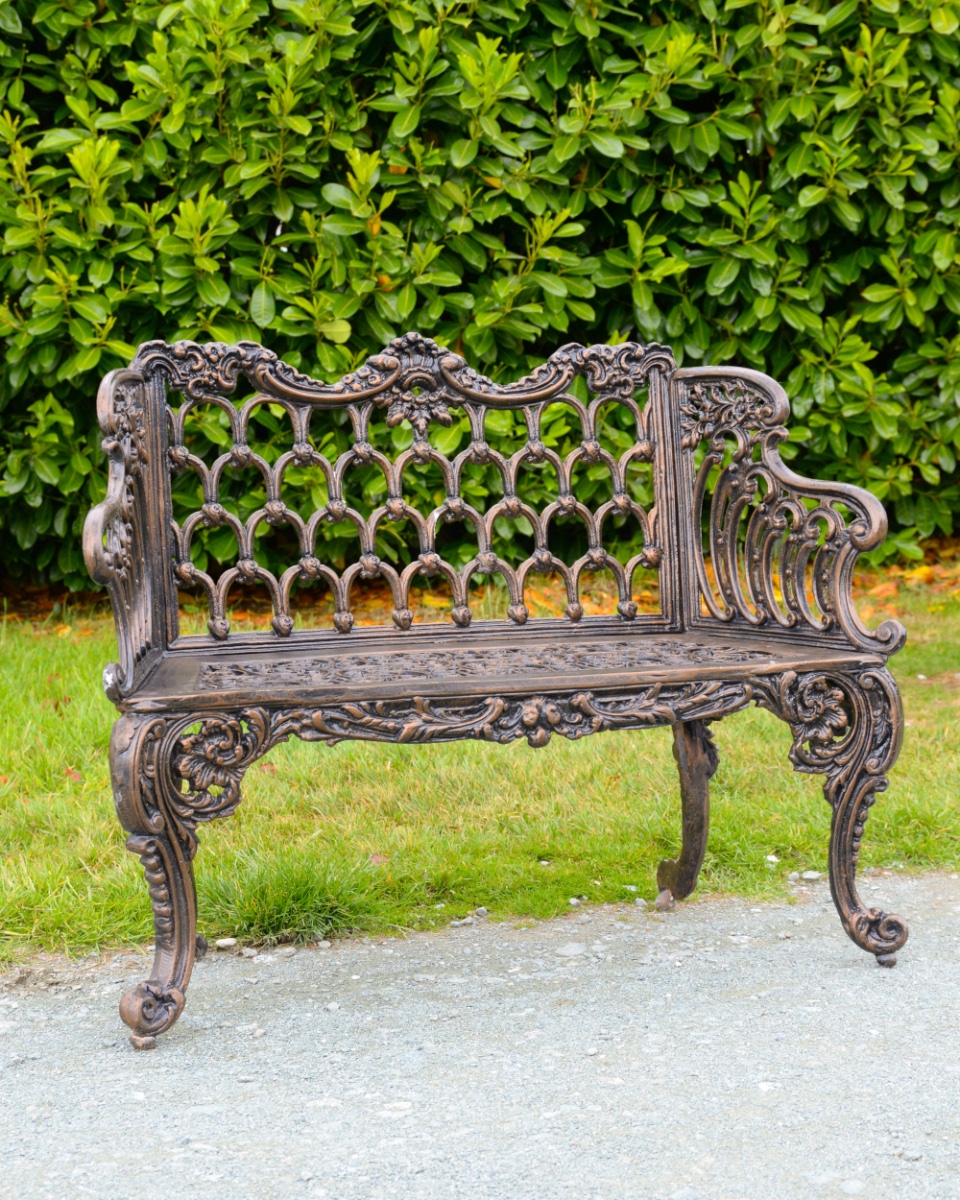 Antique "Eden" Cast Aluminium Garden Bench